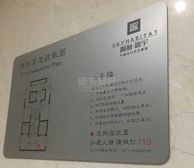 消防疏散圖標識牌